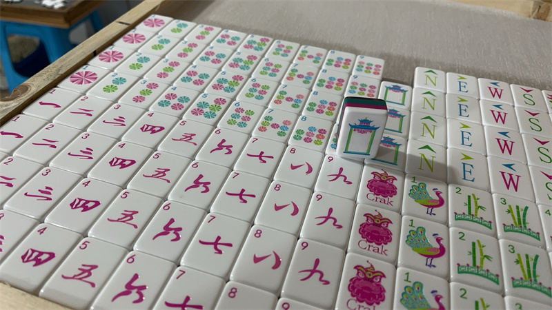 Custom 4 Layer Acrylic American Mahjong Tiles Set 160 Pieces Leopard Tortoise Print Modern Portable Mahjong Game Set