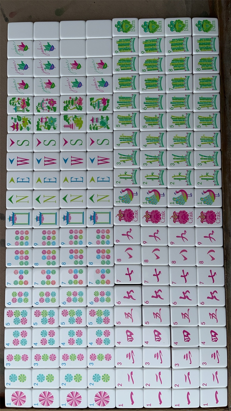 Custom 4 Layer Acrylic American Mahjong Tiles Set 160 Pieces Leopard Tortoise Print Modern Portable Mahjong Game Set