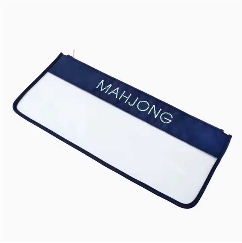 Wholesale in Stock Sale Fast Shipment Waterproof PVC Embroidered Multi-purpose Transparent Mahjong Storage Bag for Mahjong Lover