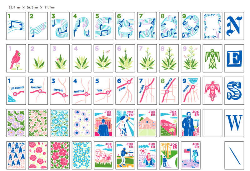 Fashion New Design Single Layer White Musical Note American Acrylic Mahjong Tiles Set