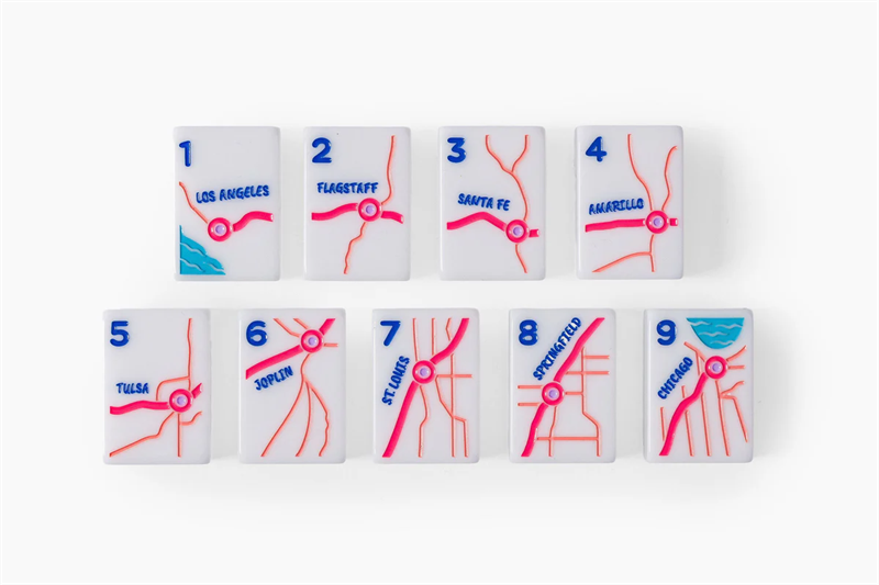 Fashion New Design Single Layer White Musical Note American Acrylic Mahjong Tiles Set