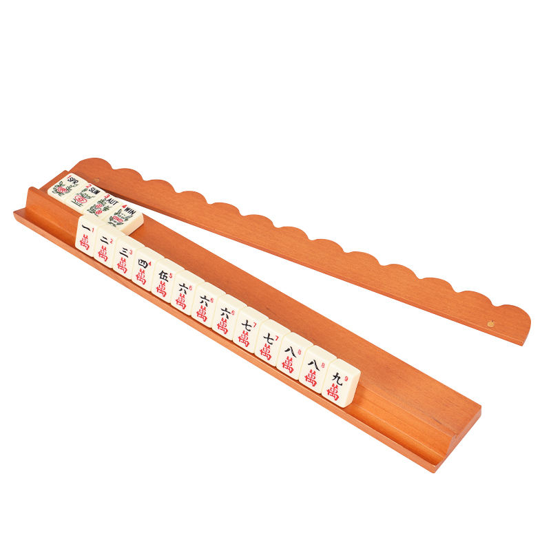 Eleshine American Mahjong Solid Wood Ruler Stand & Card Pusher Convenient Style Creative Gift