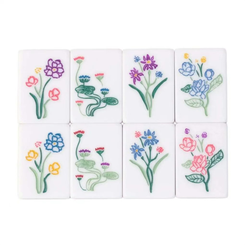 Fashion New High Quality 3 Layer 160pcs Light Green Jade Acrylic American Mahjong Tiles Game Set Sale