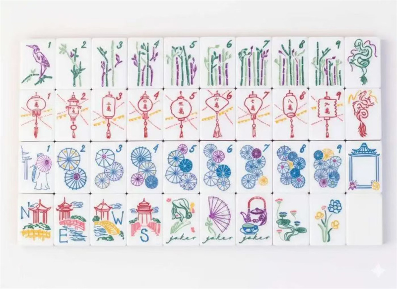 Fashion New High Quality 3 Layer 160pcs Light Green Jade Acrylic American Mahjong Tiles Game Set Sale