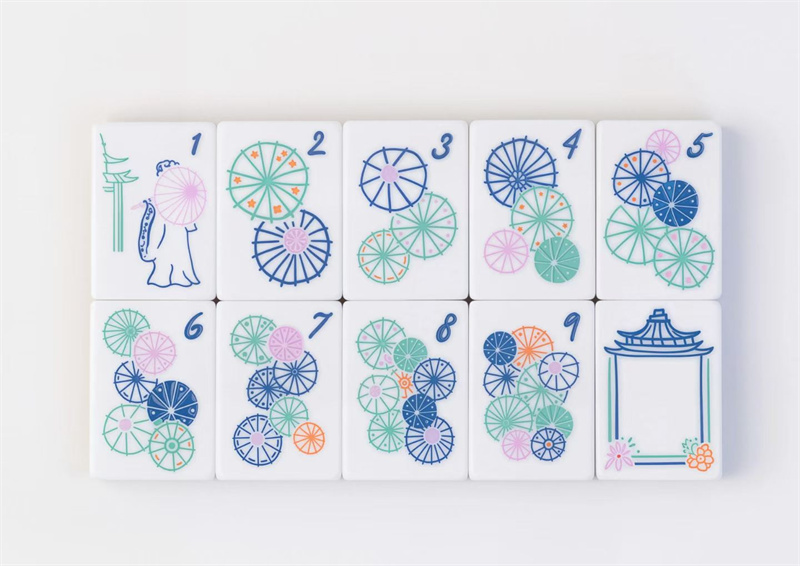 Fashion New High Quality 3 Layer 160pcs Light Green Jade Acrylic American Mahjong Tiles Game Set Sale